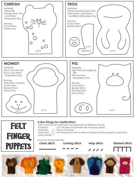 free printable finger puppet patterns.